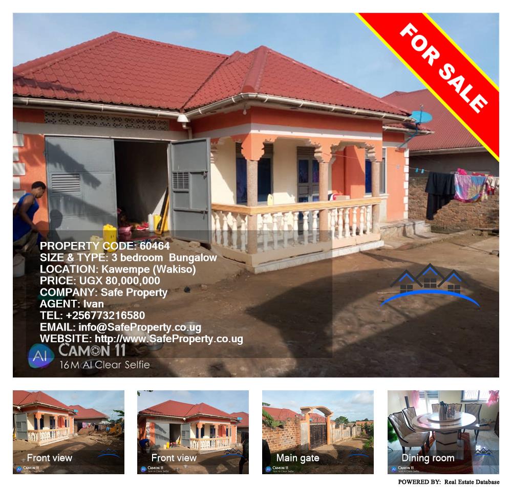 3 bedroom Bungalow  for sale in Kawempe Wakiso Uganda, code: 60464