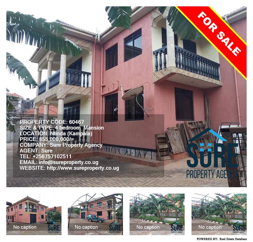 4 bedroom Mansion  for sale in Ntinda Kampala Uganda, code: 60467