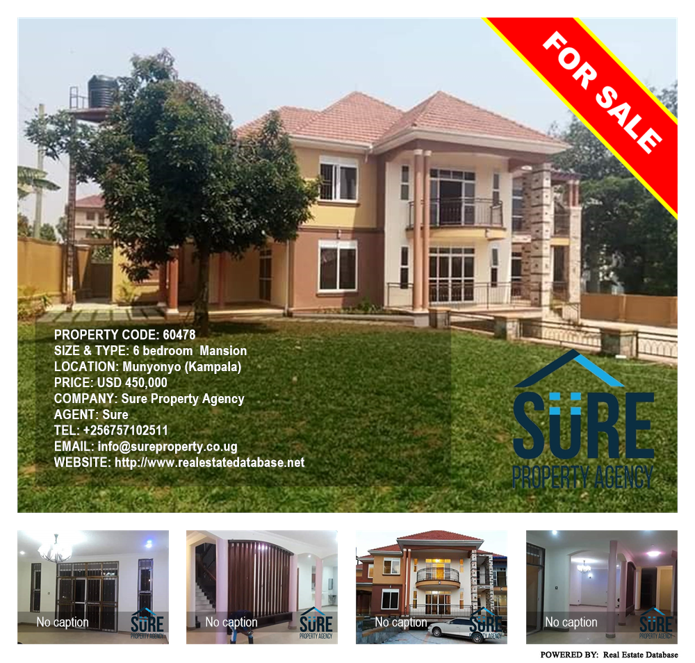 6 bedroom Mansion  for sale in Munyonyo Kampala Uganda, code: 60478