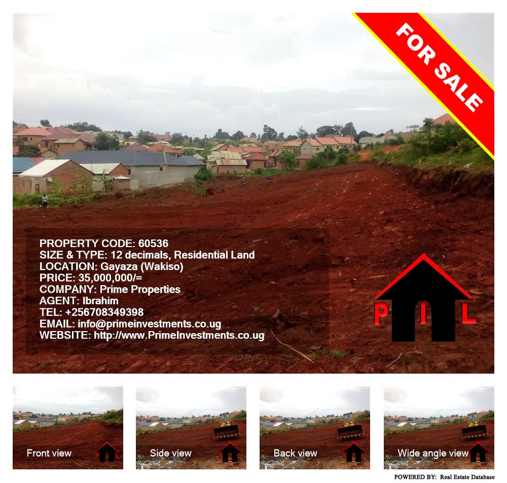 Residential Land  for sale in Gayaza Wakiso Uganda, code: 60536