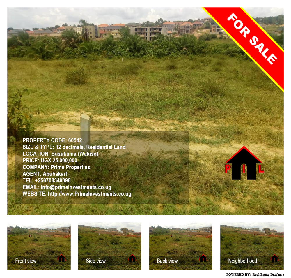 Residential Land  for sale in Busukuma Wakiso Uganda, code: 60542
