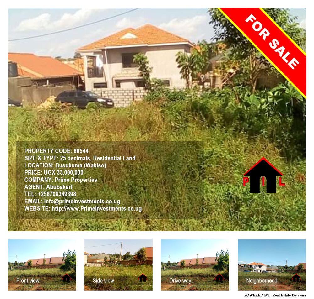 Residential Land  for sale in Busukuma Wakiso Uganda, code: 60544