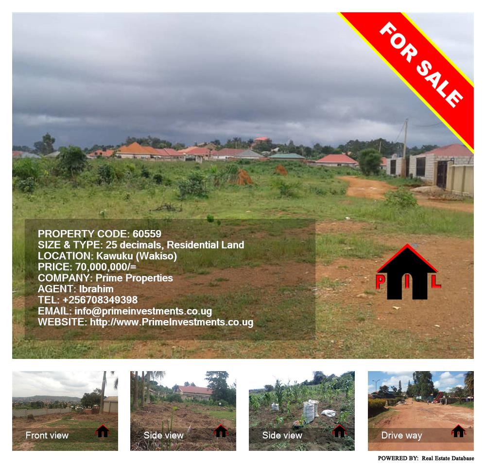 Residential Land  for sale in Kawuku Wakiso Uganda, code: 60559