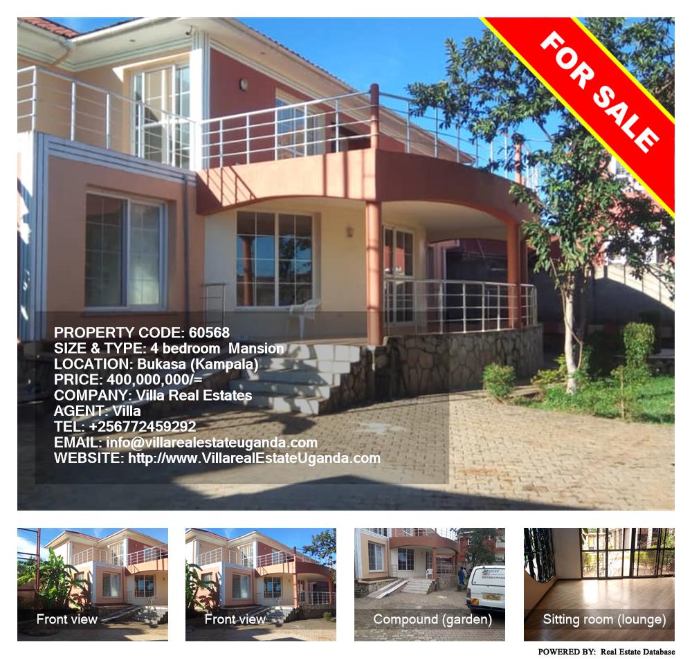 4 bedroom Mansion  for sale in Bukasa Kampala Uganda, code: 60568
