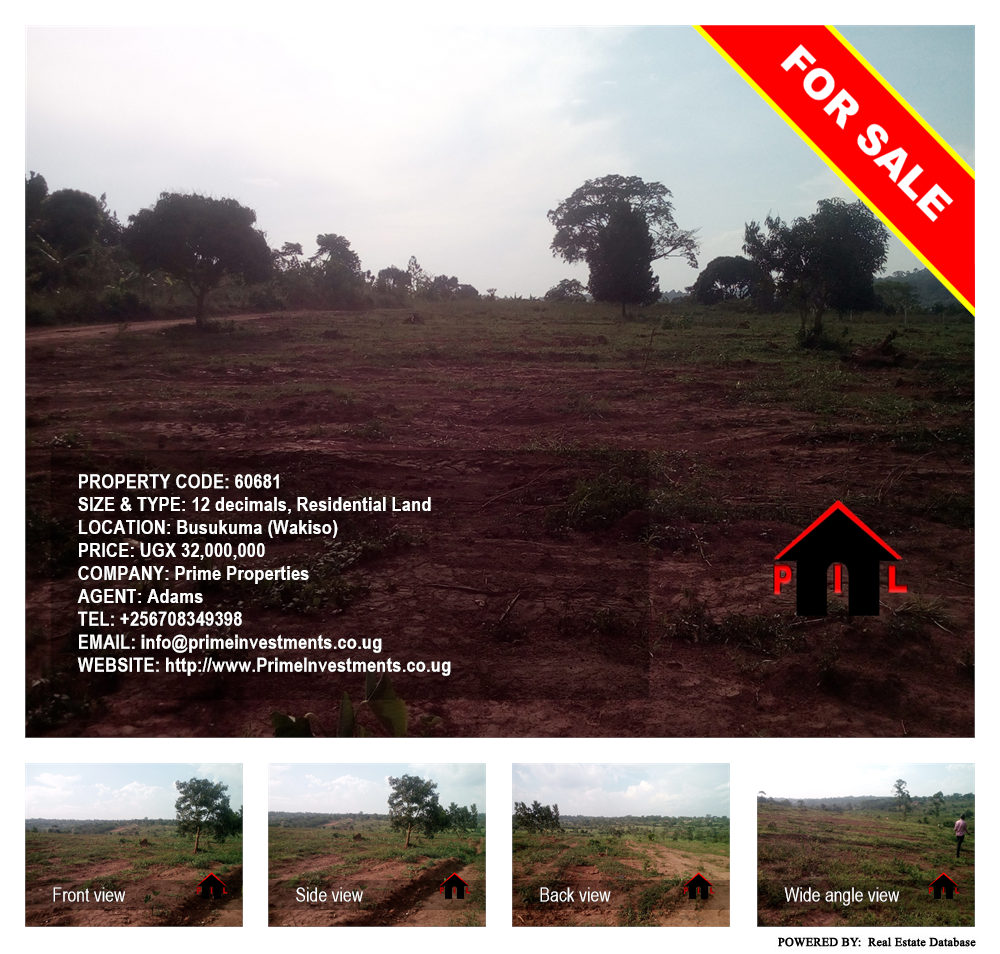 Residential Land  for sale in Busukuma Wakiso Uganda, code: 60681