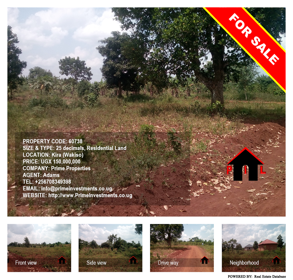 Residential Land  for sale in Kira Wakiso Uganda, code: 60738