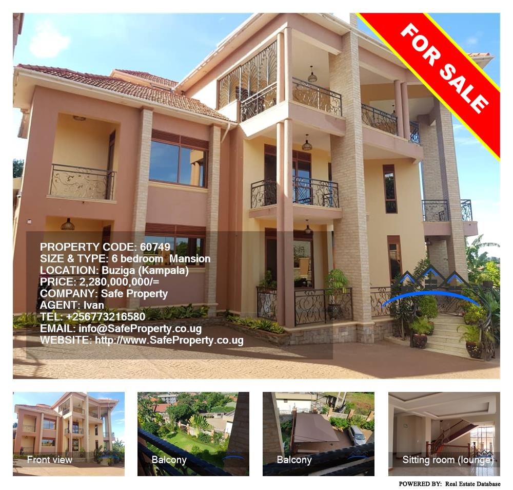 6 bedroom Mansion  for sale in Buziga Kampala Uganda, code: 60749