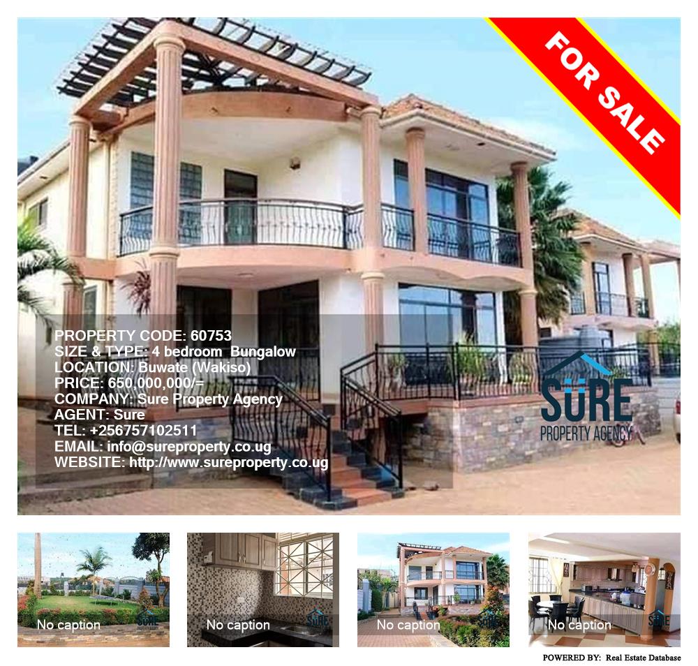 4 bedroom Bungalow  for sale in Buwaate Wakiso Uganda, code: 60753
