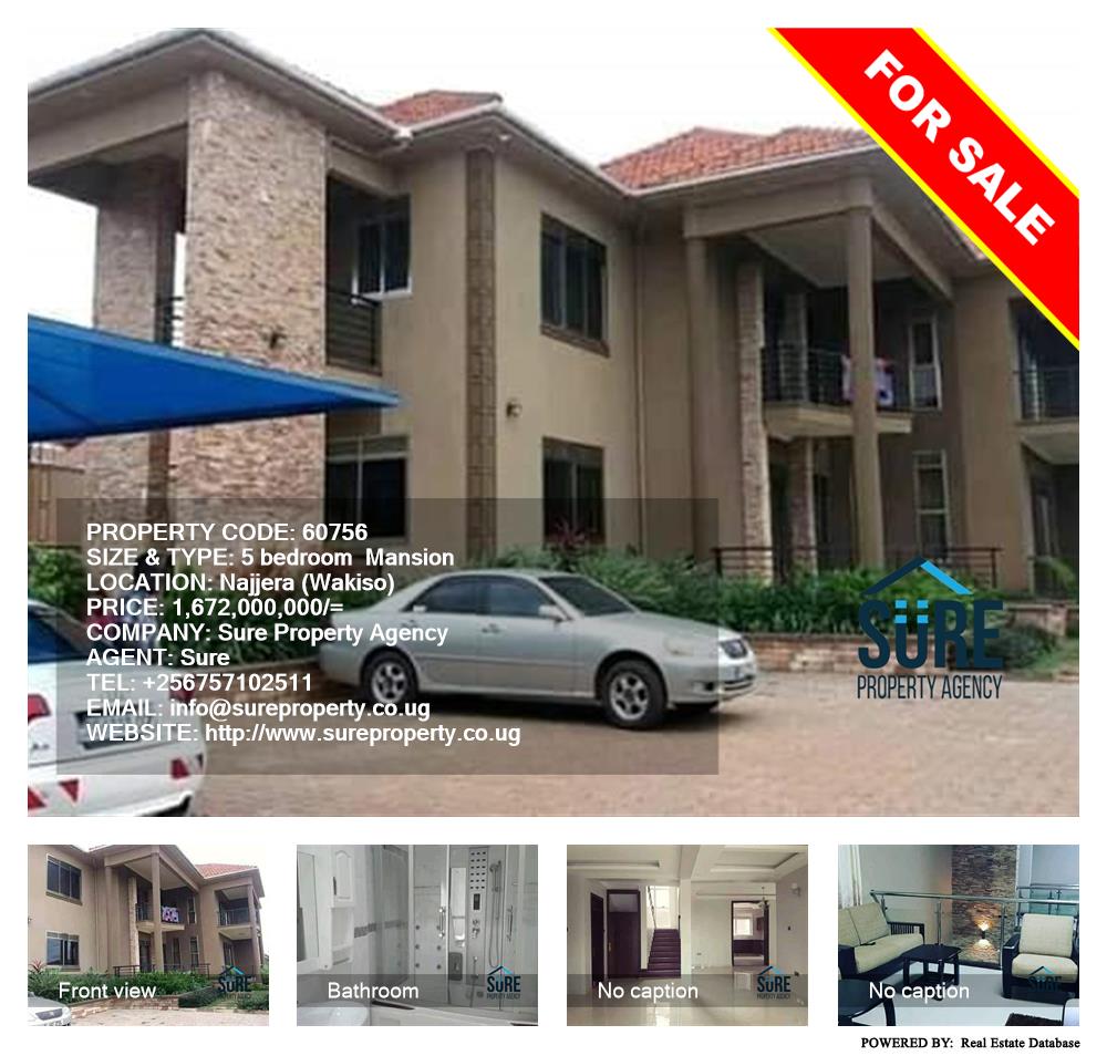 5 bedroom Mansion  for sale in Najjera Wakiso Uganda, code: 60756