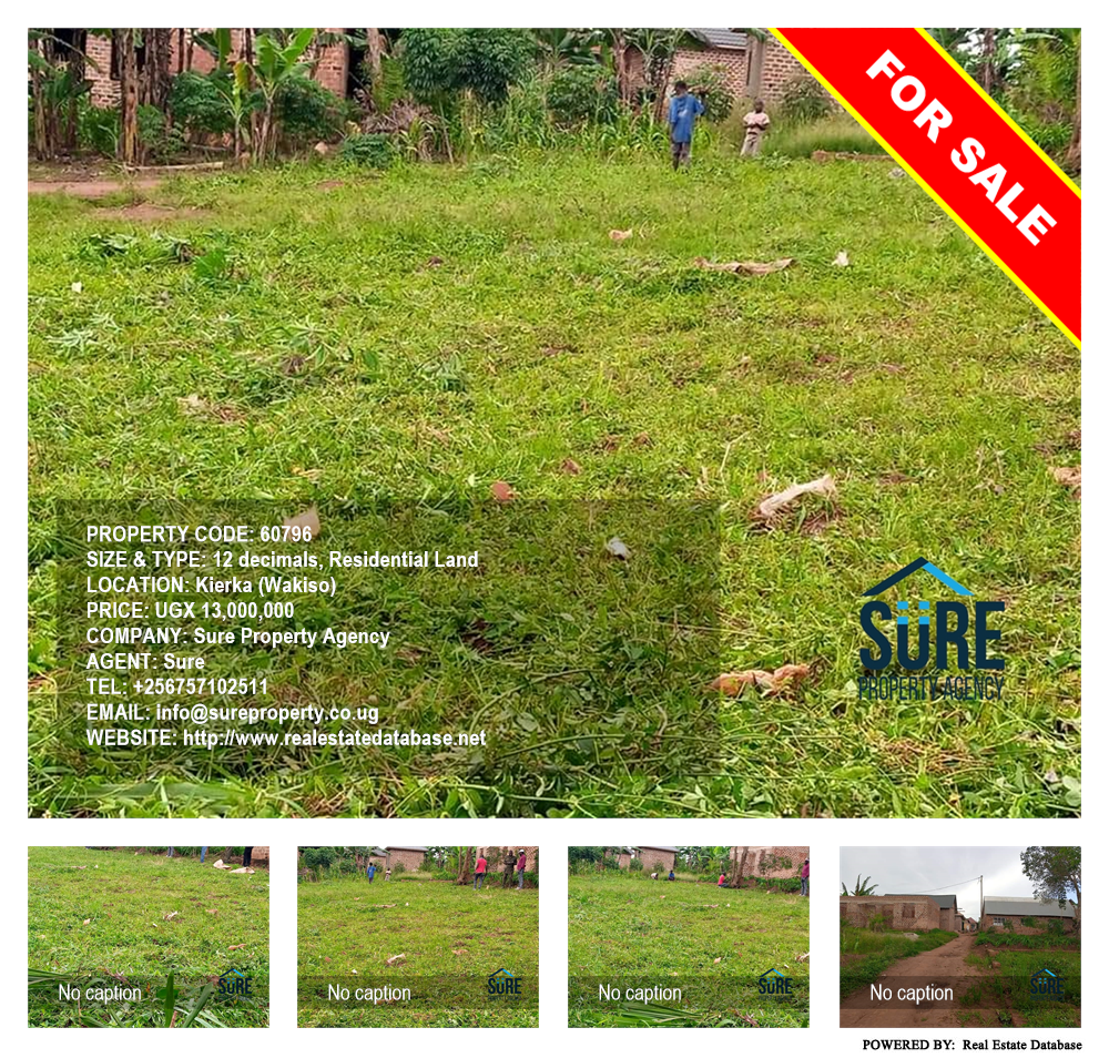 Residential Land  for sale in Kierka Wakiso Uganda, code: 60796