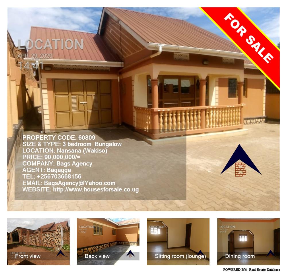 3 bedroom Bungalow  for sale in Nansana Wakiso Uganda, code: 60809