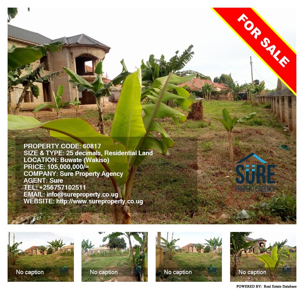 Residential Land  for sale in Buwaate Wakiso Uganda, code: 60817