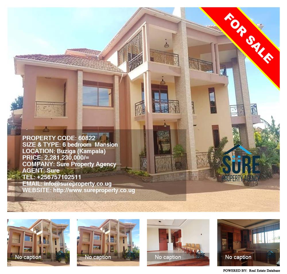 6 bedroom Mansion  for sale in Buziga Kampala Uganda, code: 60822