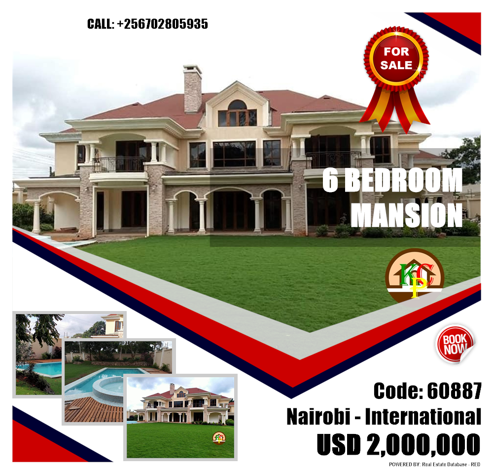 6 bedroom Mansion  for sale in Nairobi International Uganda, code: 60887