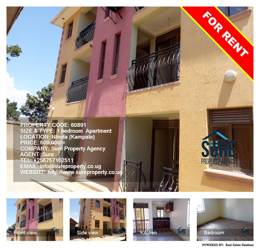 1 bedroom Apartment  for rent in Ntinda Kampala Uganda, code: 60891