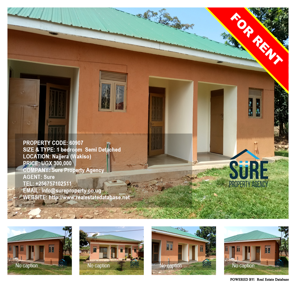 1 bedroom Semi Detached  for rent in Najjera Wakiso Uganda, code: 60907