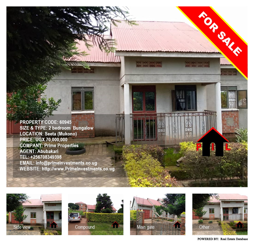 2 bedroom Bungalow  for sale in Seeta Mukono Uganda, code: 60945