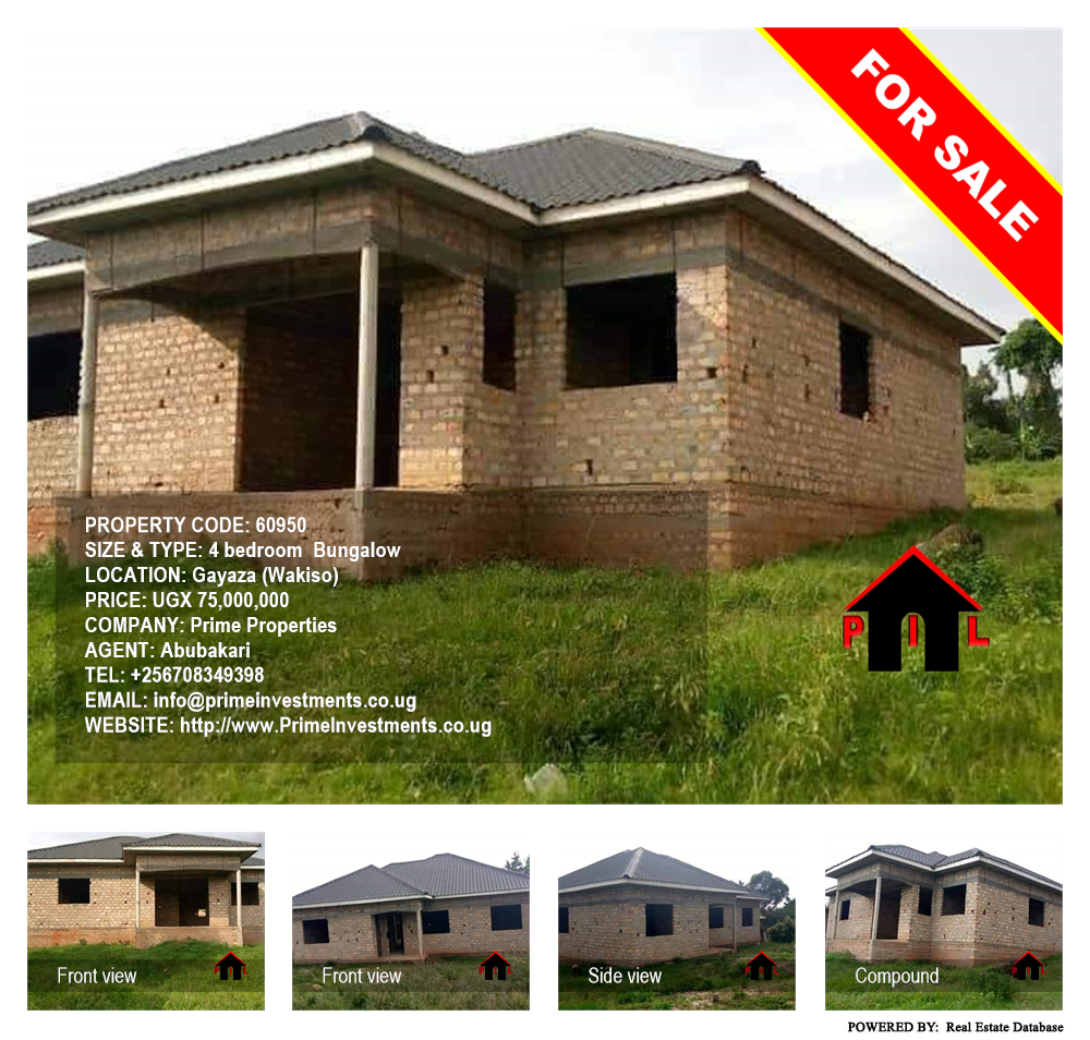 4 bedroom Bungalow  for sale in Gayaza Wakiso Uganda, code: 60950