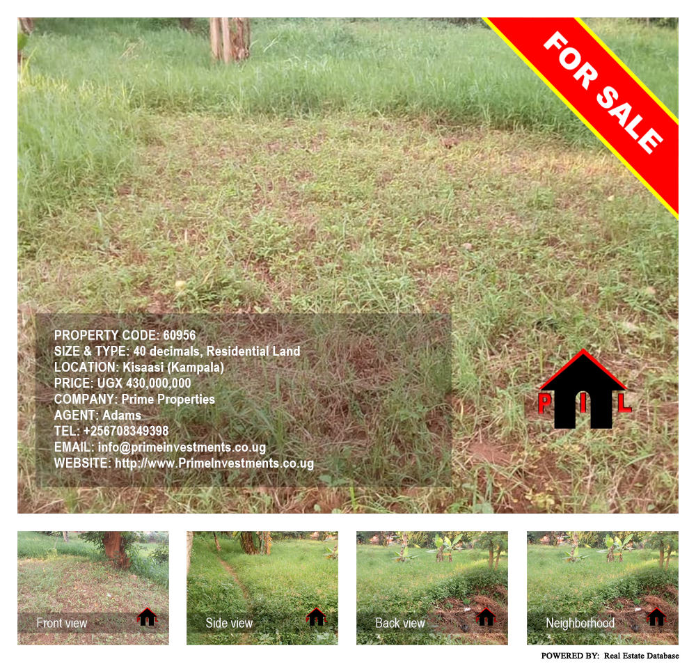 Residential Land  for sale in Kisaasi Kampala Uganda, code: 60956