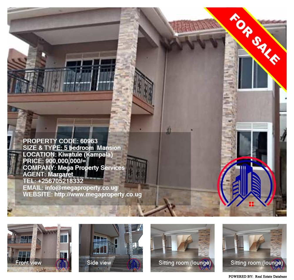 5 bedroom Mansion  for sale in Kiwaatule Kampala Uganda, code: 60963