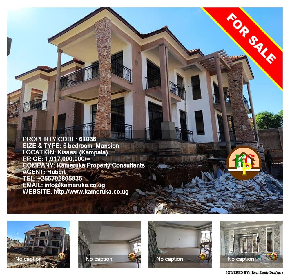6 bedroom Mansion  for sale in Kisaasi Kampala Uganda, code: 61036
