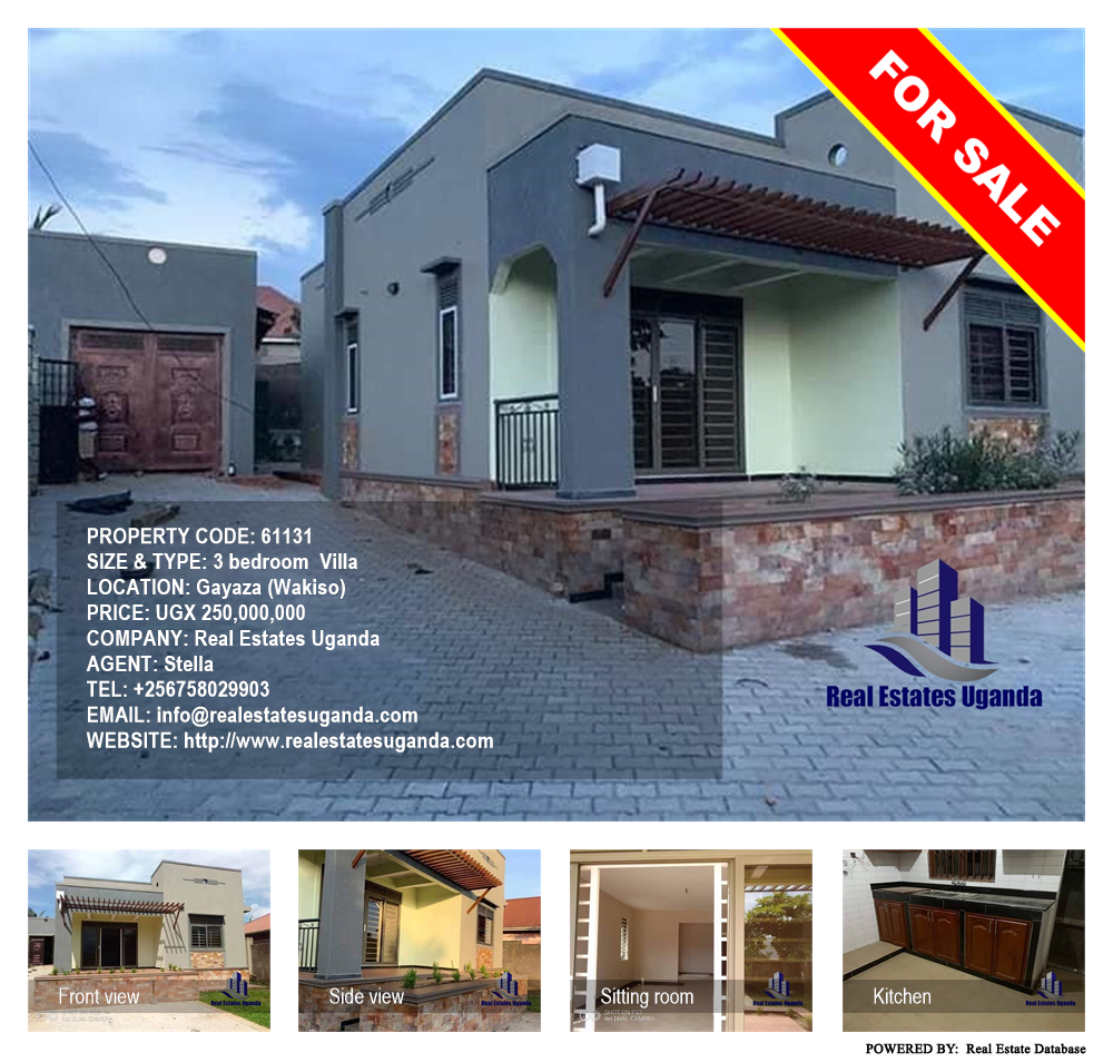 3 bedroom Villa  for sale in Gayaza Wakiso Uganda, code: 61131