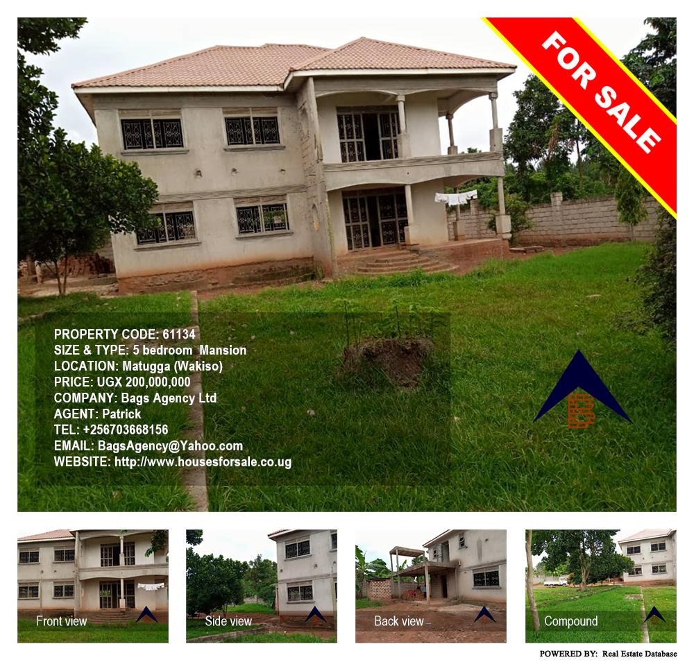 5 bedroom Mansion  for sale in Matugga Wakiso Uganda, code: 61134