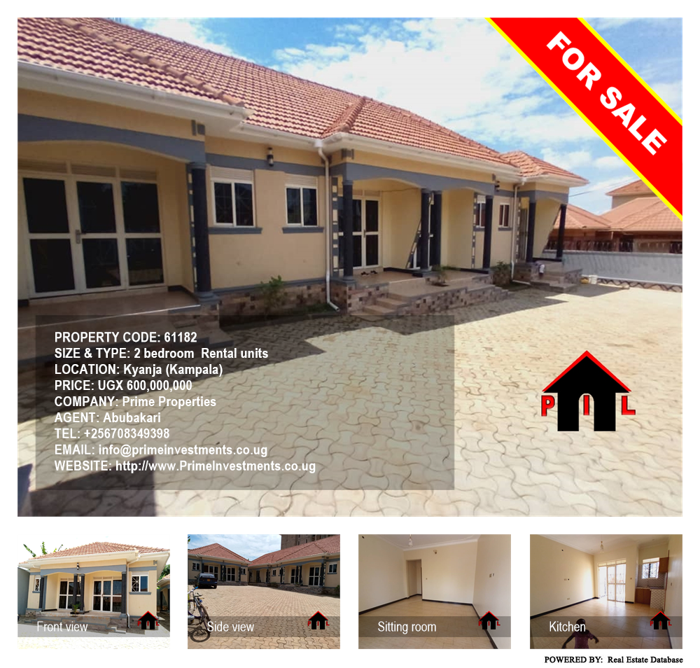 2 bedroom Rental units  for sale in Kyanja Kampala Uganda, code: 61182
