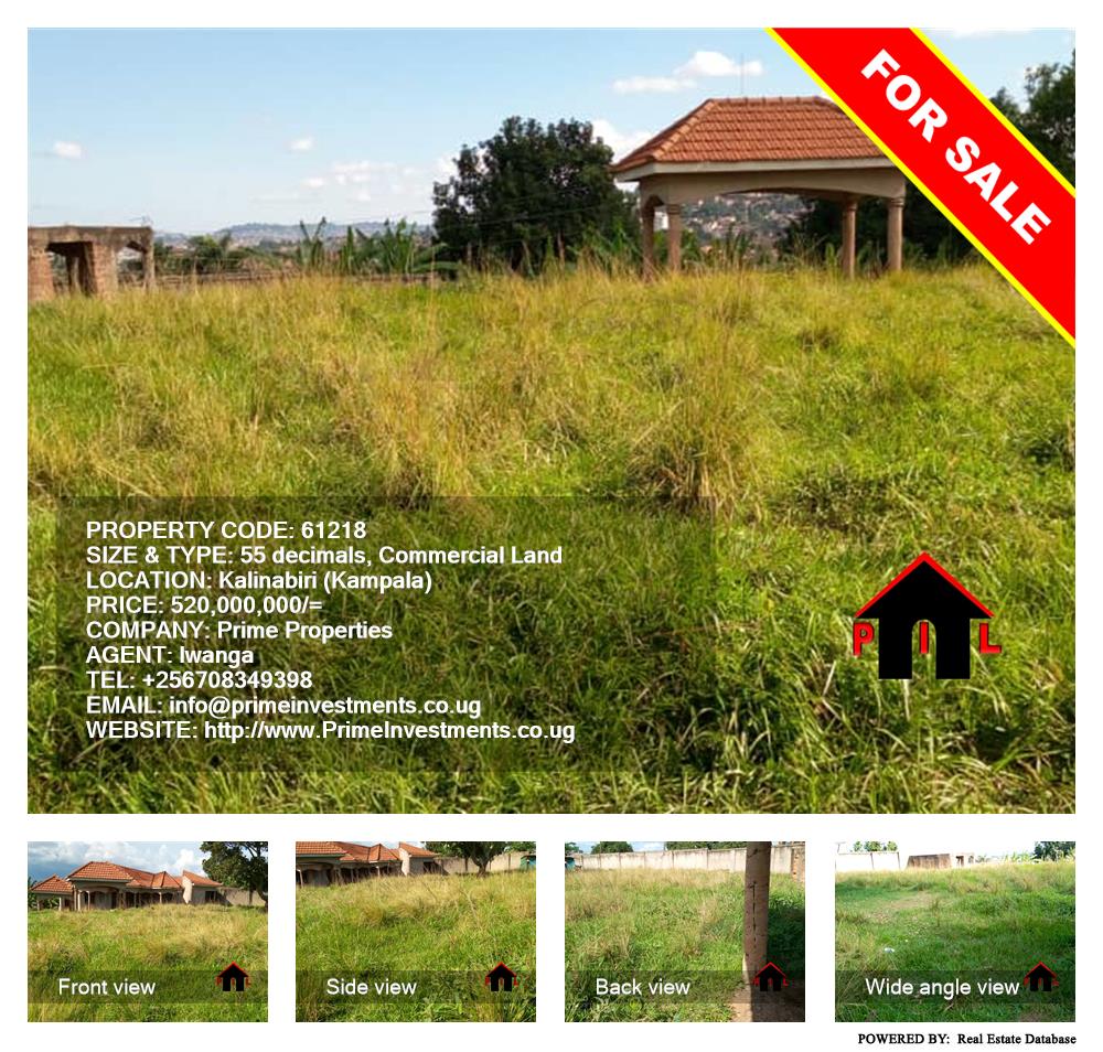 Commercial Land  for sale in Kalinabili Kampala Uganda, code: 61218