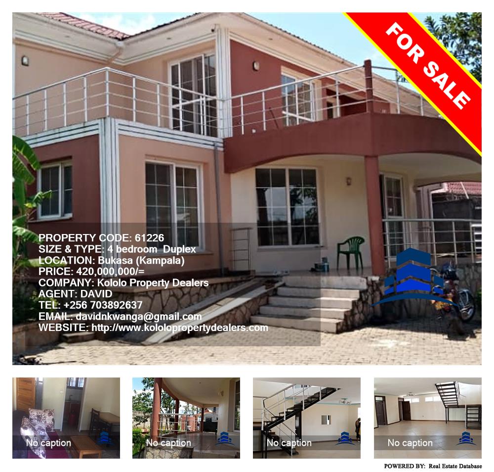 4 bedroom Duplex  for sale in Bukasa Kampala Uganda, code: 61226