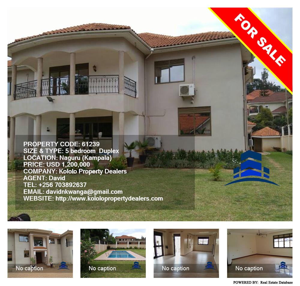 5 bedroom Duplex  for sale in Naguru Kampala Uganda, code: 61239