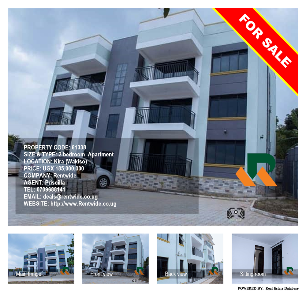 2 bedroom Apartment  for sale in Kira Wakiso Uganda, code: 61338