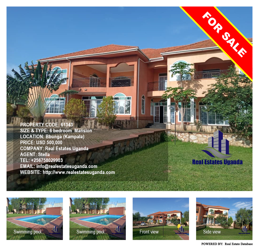 6 bedroom Mansion  for sale in Bbunga Kampala Uganda, code: 61343