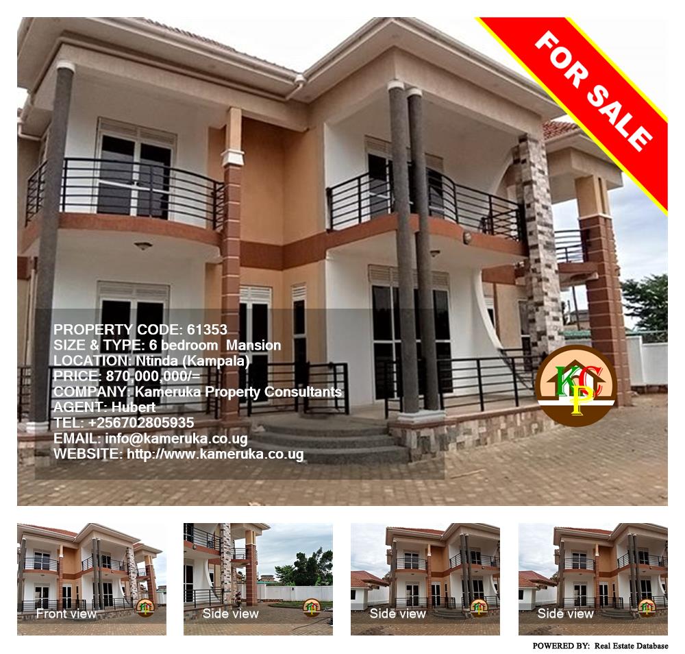 6 bedroom Mansion  for sale in Ntinda Kampala Uganda, code: 61353
