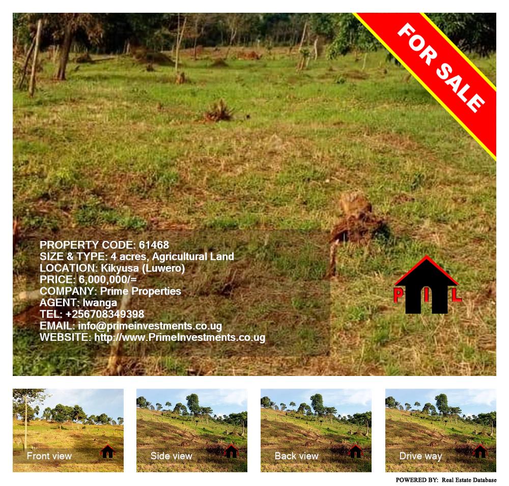 Agricultural Land  for sale in Kikyuusa Luweero Uganda, code: 61468