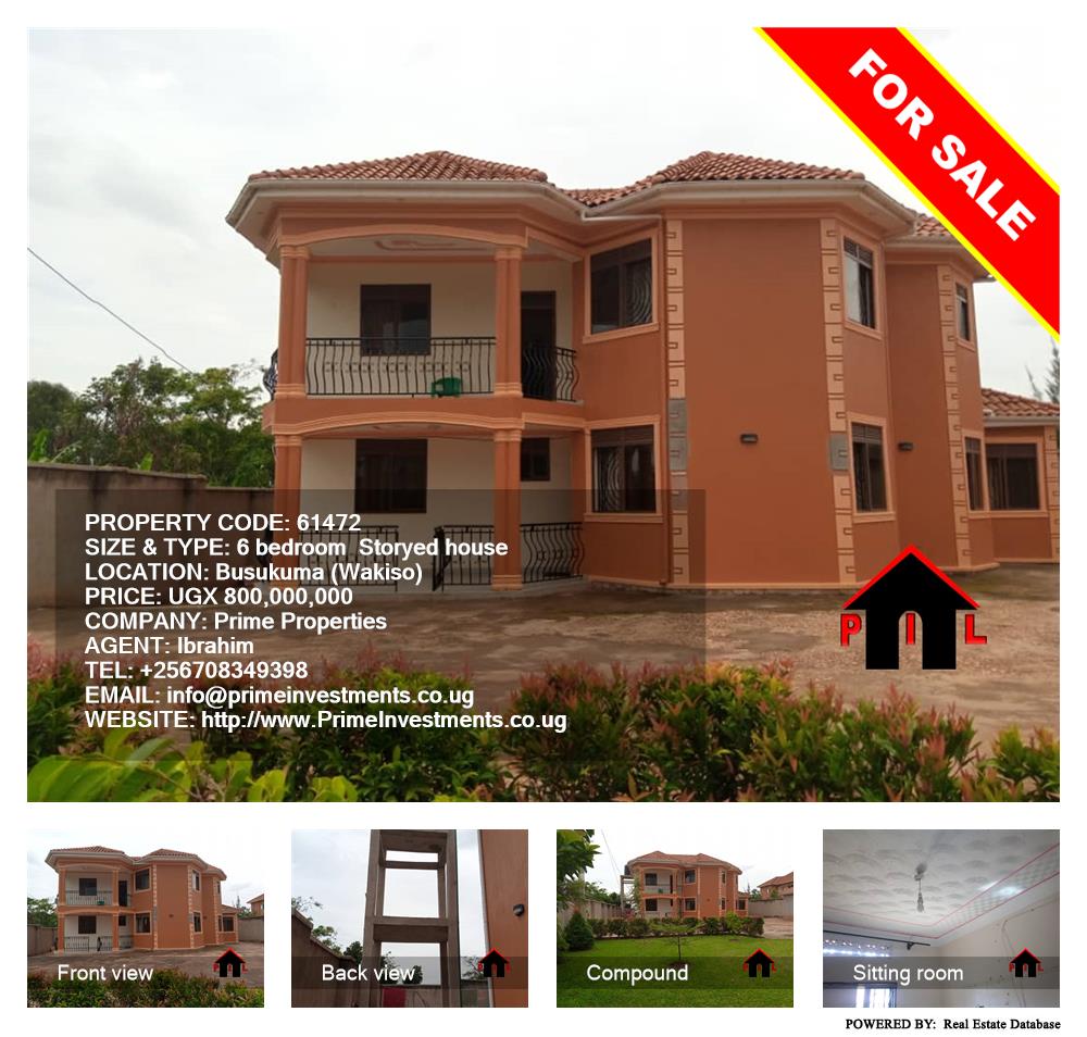 6 bedroom Storeyed house  for sale in Busukuma Wakiso Uganda, code: 61472