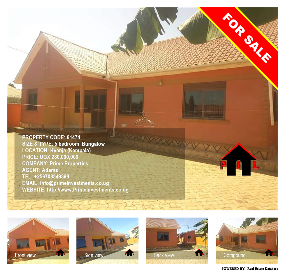 5 bedroom Bungalow  for sale in Kyanja Kampala Uganda, code: 61474