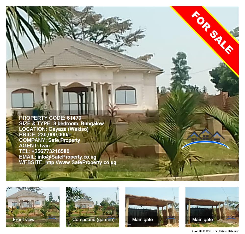3 bedroom Bungalow  for sale in Gayaza Wakiso Uganda, code: 61479