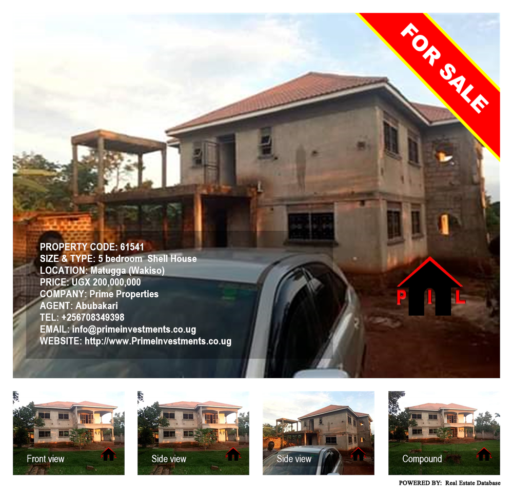 5 bedroom Shell House  for sale in Matugga Wakiso Uganda, code: 61541
