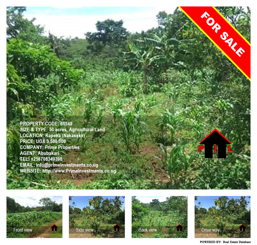 Agricultural Land  for sale in Kapeeka Nakaseke Uganda, code: 61548