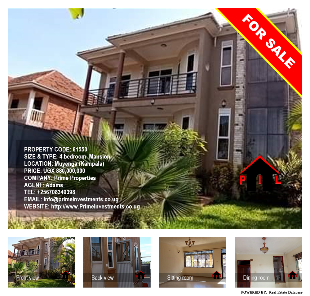 4 bedroom Mansion  for sale in Muyenga Kampala Uganda, code: 61550