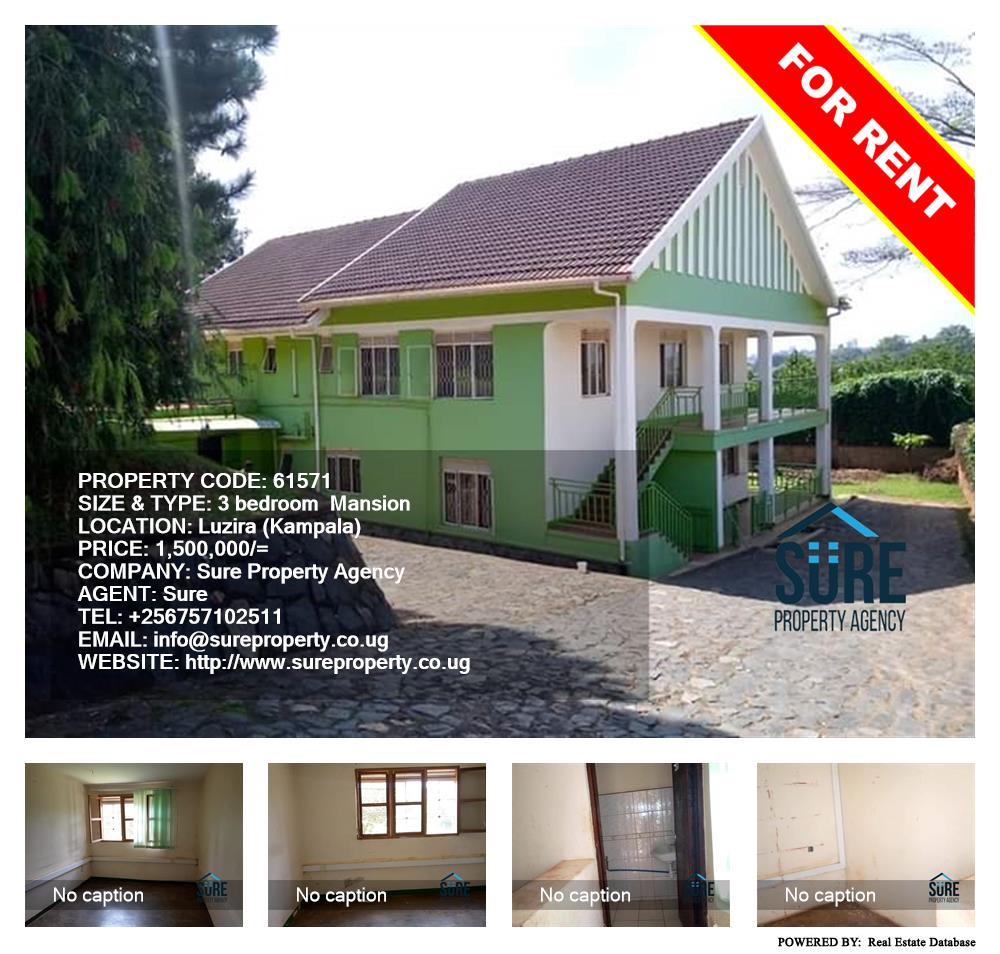 3 bedroom Mansion  for rent in Luzira Kampala Uganda, code: 61571