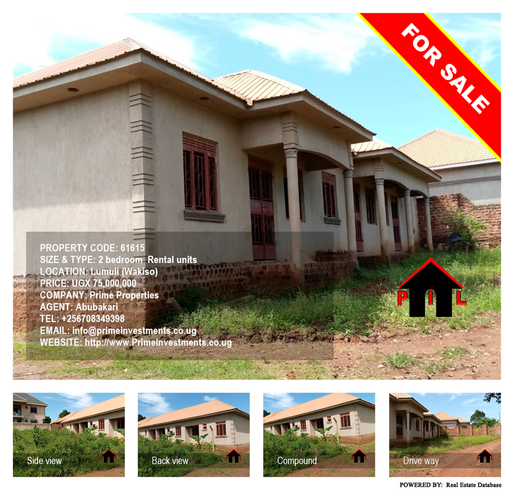 2 bedroom Rental units  for sale in Lumuli Wakiso Uganda, code: 61615