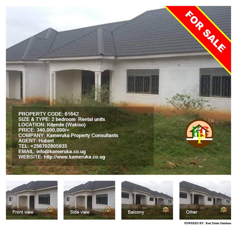 2 bedroom Rental units  for sale in Kitende Wakiso Uganda, code: 61642