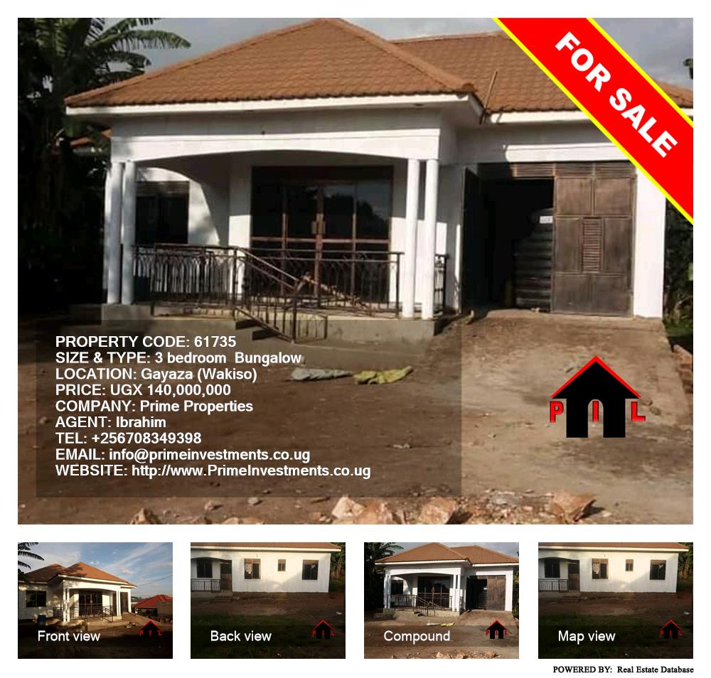 3 bedroom Bungalow  for sale in Gayaza Wakiso Uganda, code: 61735