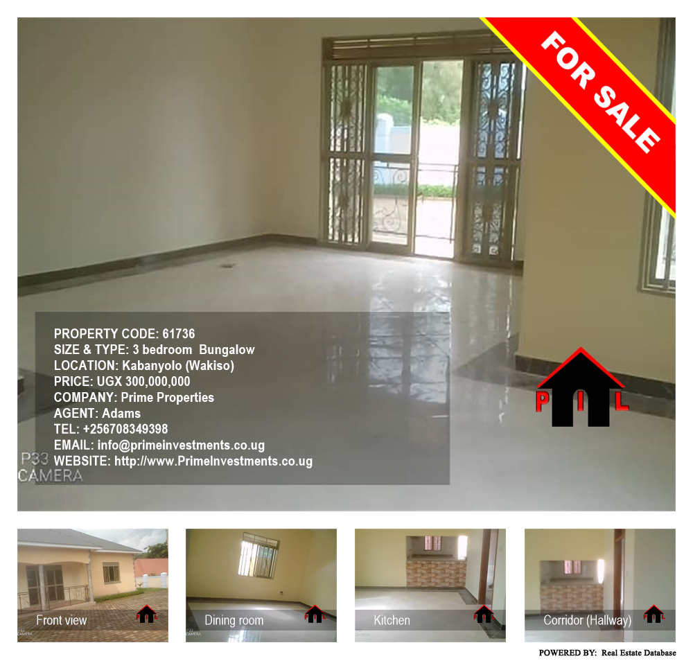 3 bedroom Bungalow  for sale in Kabanyolo Wakiso Uganda, code: 61736