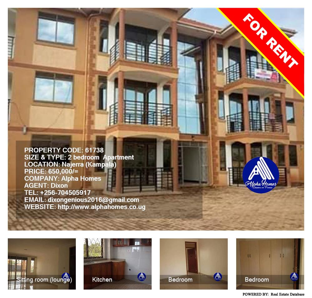 2 bedroom Apartment  for rent in Najjera Kampala Uganda, code: 61738