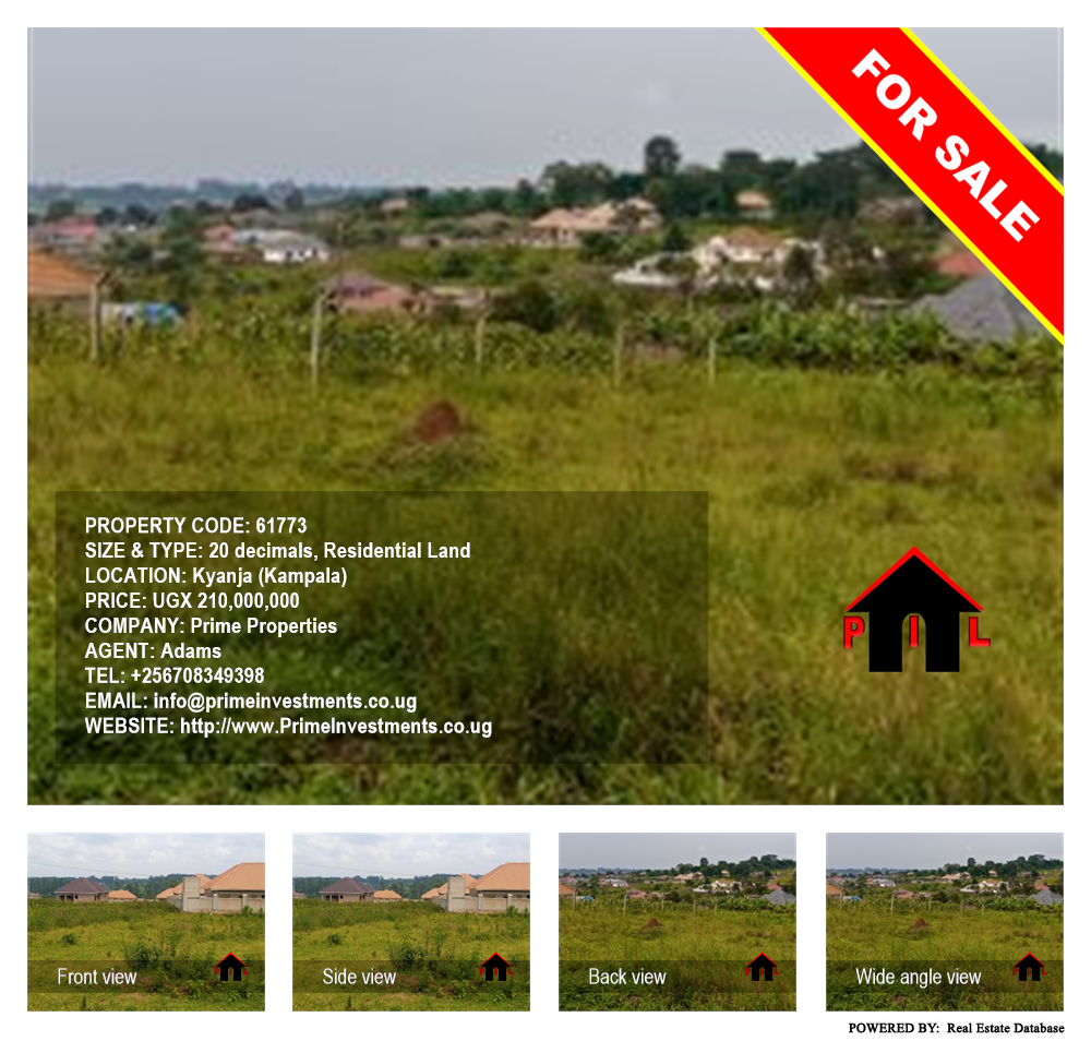 Residential Land  for sale in Kyanja Kampala Uganda, code: 61773