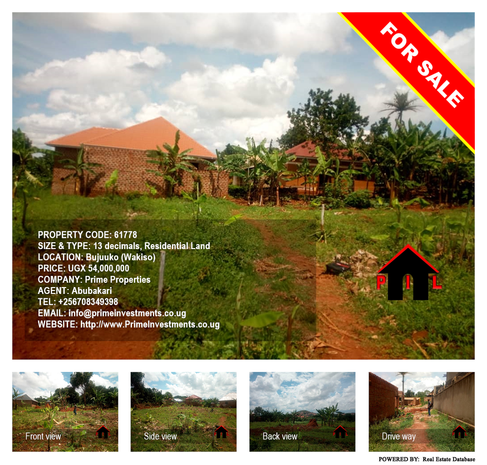 Residential Land  for sale in Bujuuko Wakiso Uganda, code: 61778