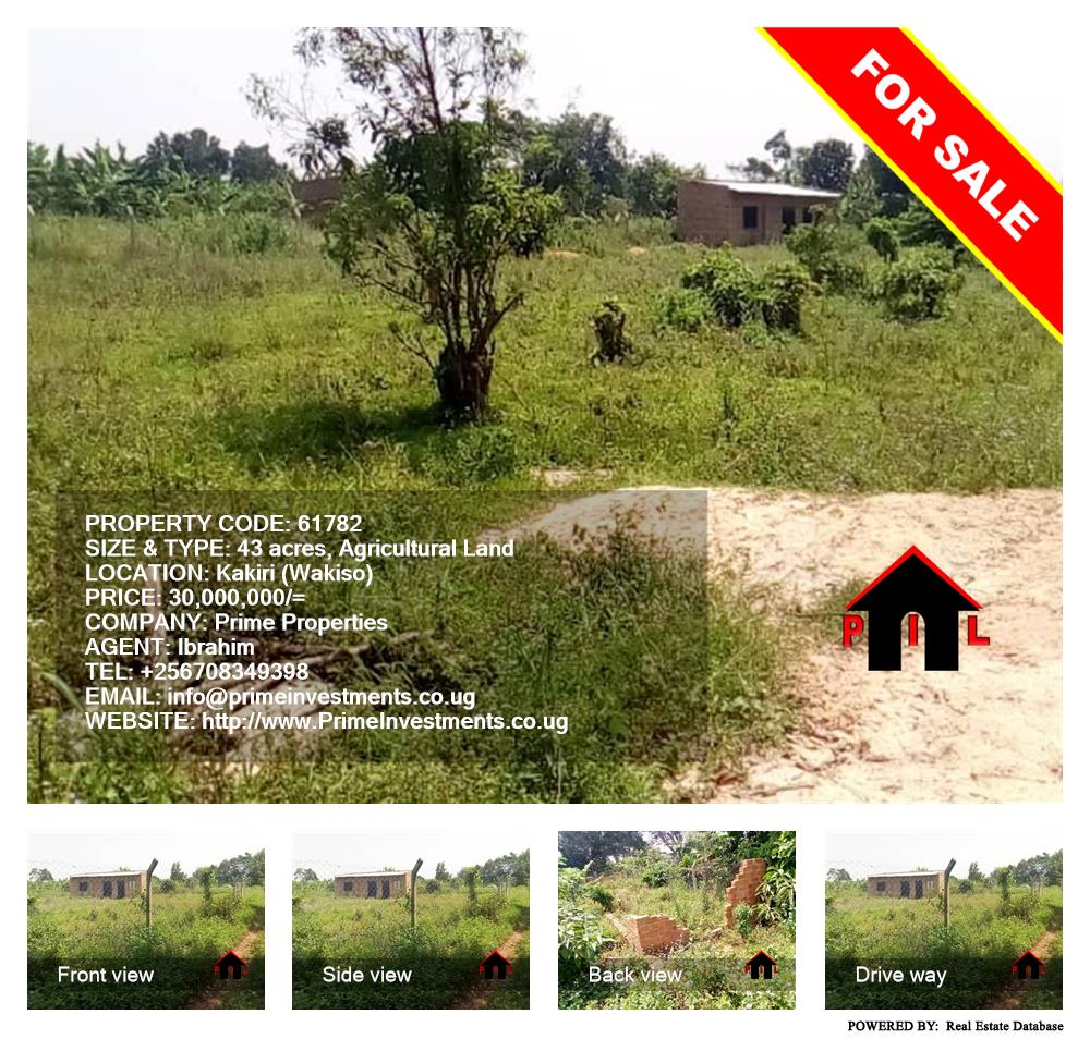 Agricultural Land  for sale in Kakiri Wakiso Uganda, code: 61782
